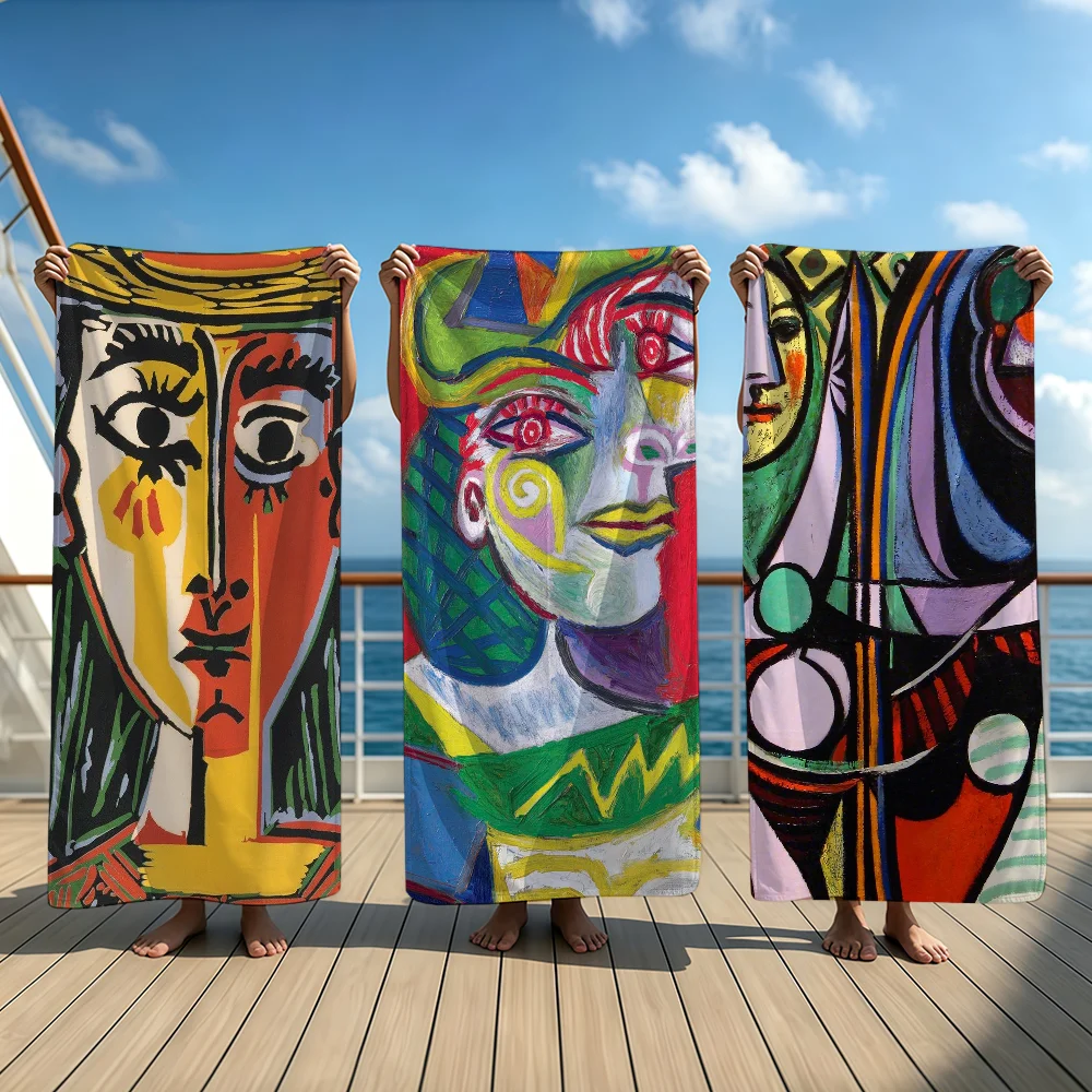 P-Picasso Related Art Paintings Towel Beach Oversized Soft Ultra Absorbent Quick Drying Large Pool Travel Camping Bathroom