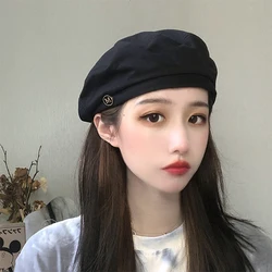 Women Beret Summer Thin Plain Octagonal Newsboy Cap Retro Internet Celebrity British Ladies Painter Tour Cap Sunscreen Hats