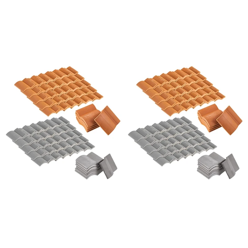 400Pcs Roof Tiles Building Set Miniature Tiles Mini Dollhouse Shingles Fake Tile Landscape Garden Diorama Roofing