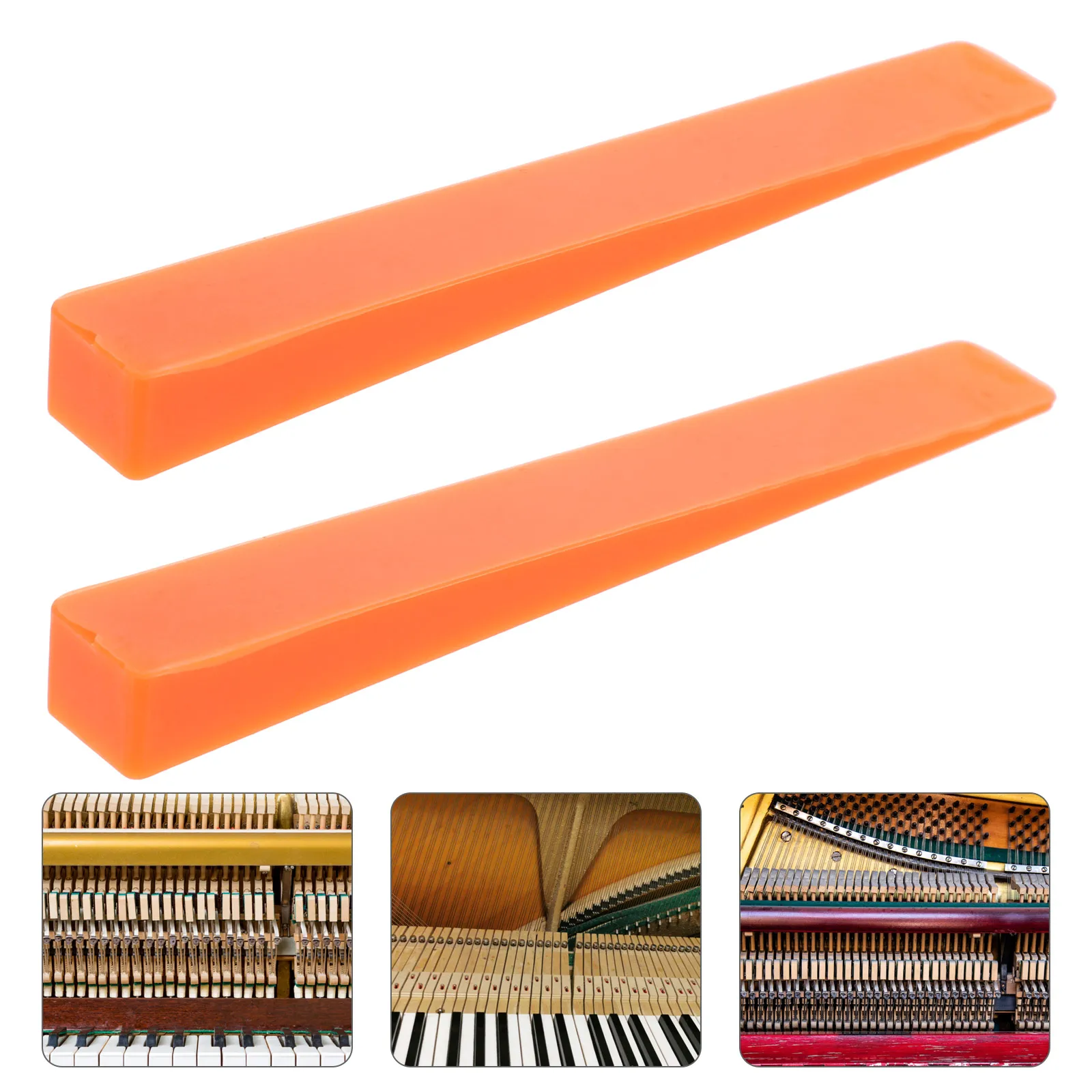 

2pcs Mute Tool Tuning Tool Piano Tuning Wedge Orange Accessories Musical Instrument Accessories Keyboard Instrument Parts