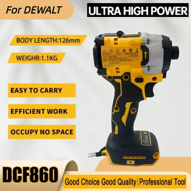 For Dewalt DCF860  Rechargeable Power Tools Upgraded Cordless Compact Drill / Driver 20V Brushless Electric Drill Screwdriver