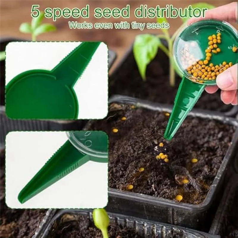 مجموعة أدوات زراعة البذور الصغيرة المكونة من 6 قطع من A23P، تتضمن موزع البذور والديبر والوازع للبستنة المنزلية. #2