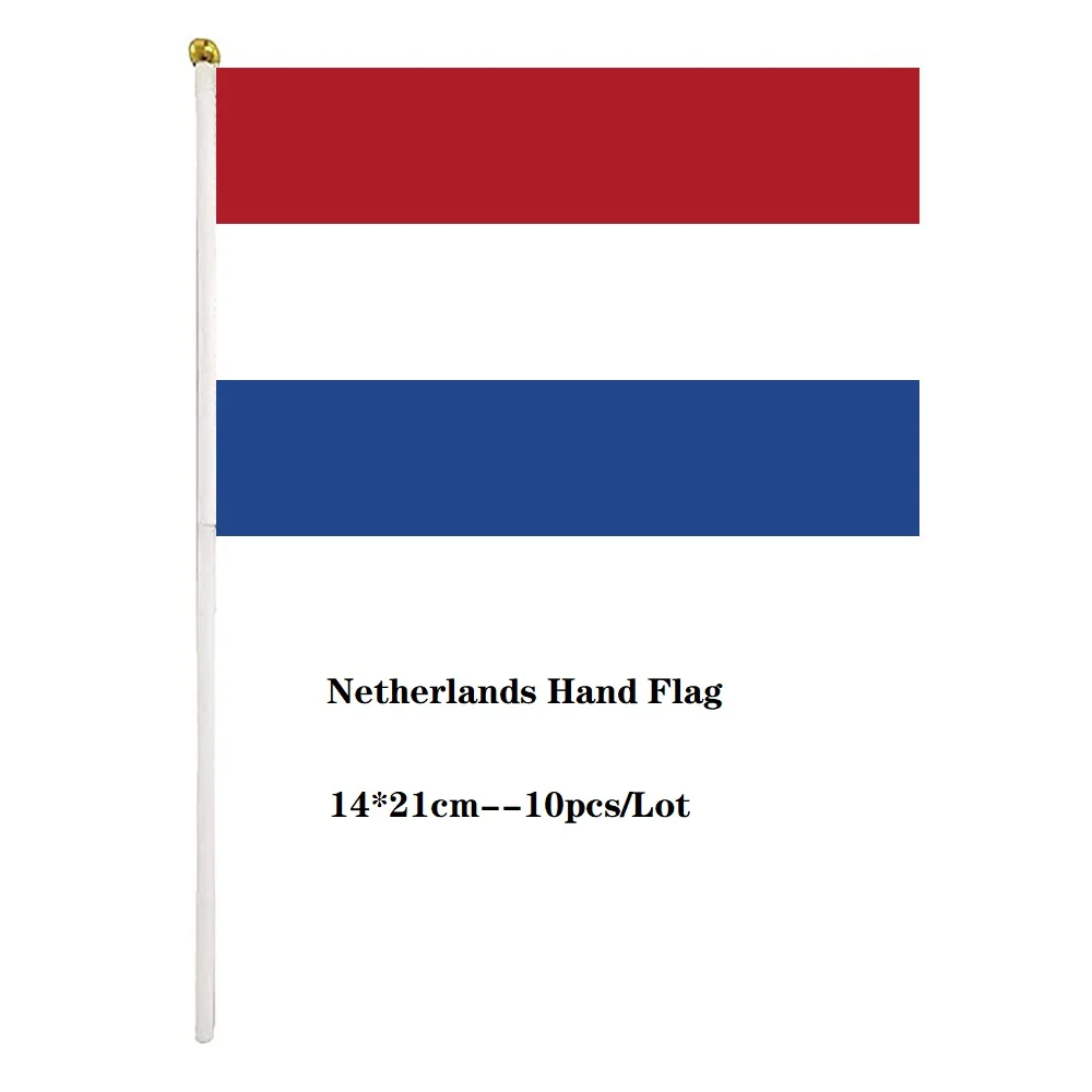Anpassbare 200 x 300 cm große Niederlande-Flagge / 14 x 21 cm Hand-/Schnurbanner für drinnen und draußen, dekorative große Flagge – Detail 4