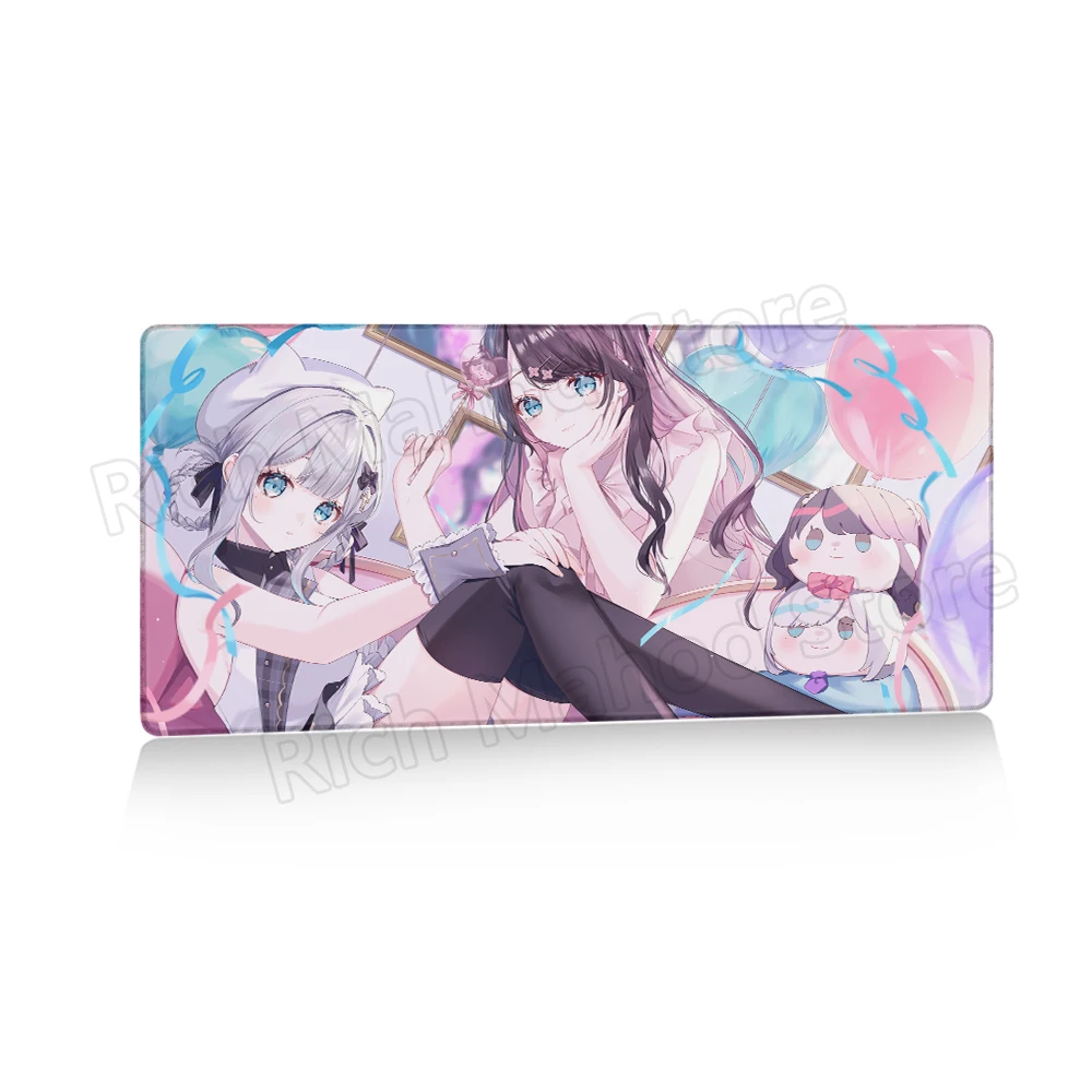 Podkładka pod mysz Anime Girl VTuber, gumowa, rozszerzona mata na biurko VSPO, podkładka dla graczy komputerowych, akcesoria na biurko PC, podkładki pod klawiaturę do biura i PC. — zdjęcie produktu 7