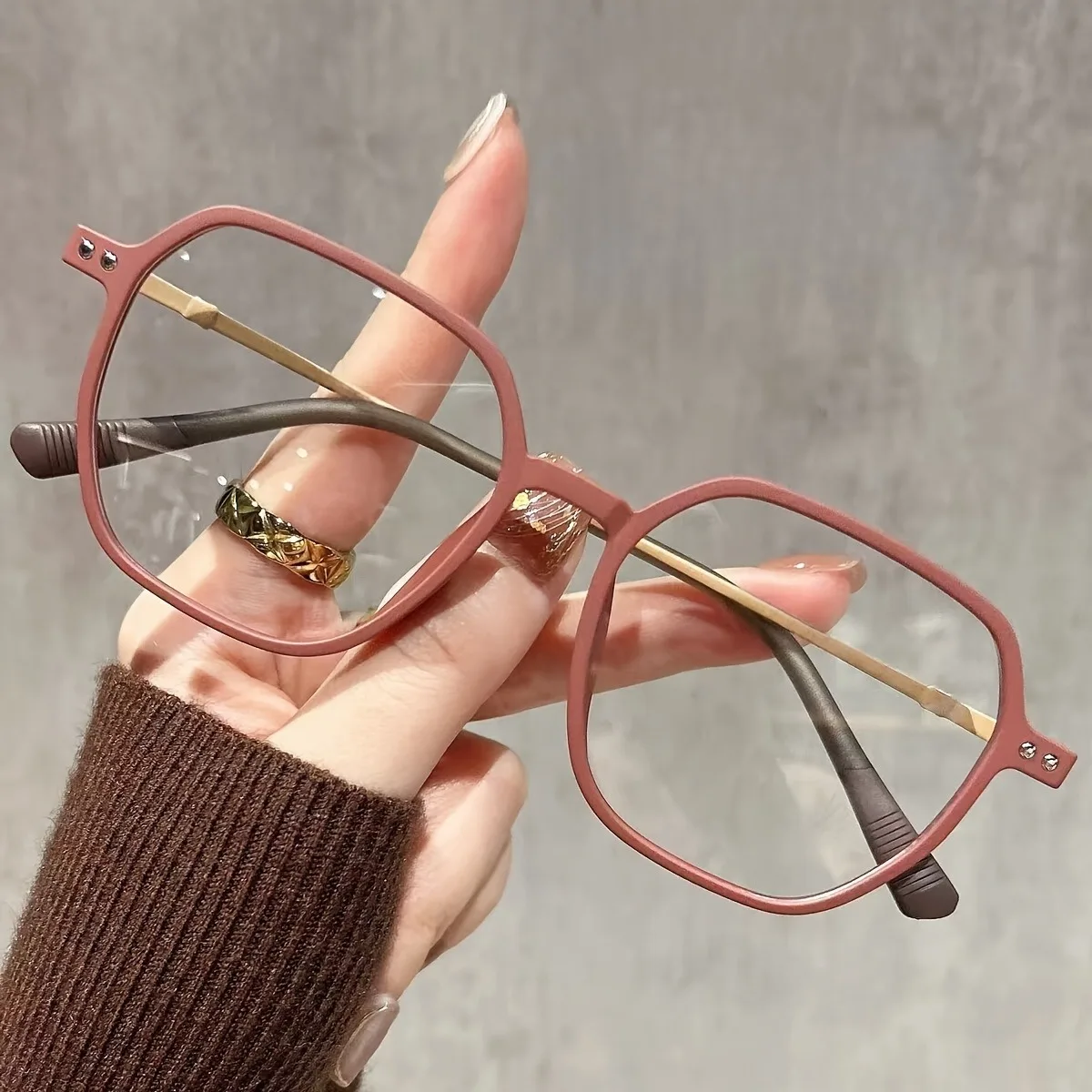 Quadratische Retro-Lesebrille für Damen +1,10 bis +4,00 Stärke für den täglichen Gebrauch – Detail 4