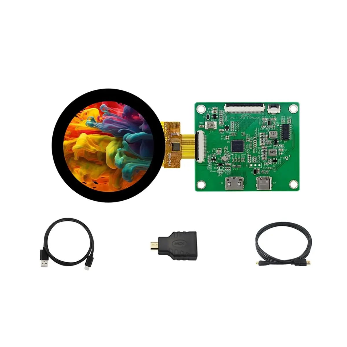 Y1396A*☀▃MIPI DSI TFT LCD Round Display & -Compatible Driver Board Circular Screen Module for 5/4B 4 Inch