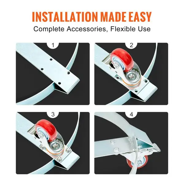 VEVOR, сверхмощная барабанная тележка на 55 галлонов, грузоподъемность 1250 фунтов, барабанная тележка для барабанов, кукла без опрокидывания