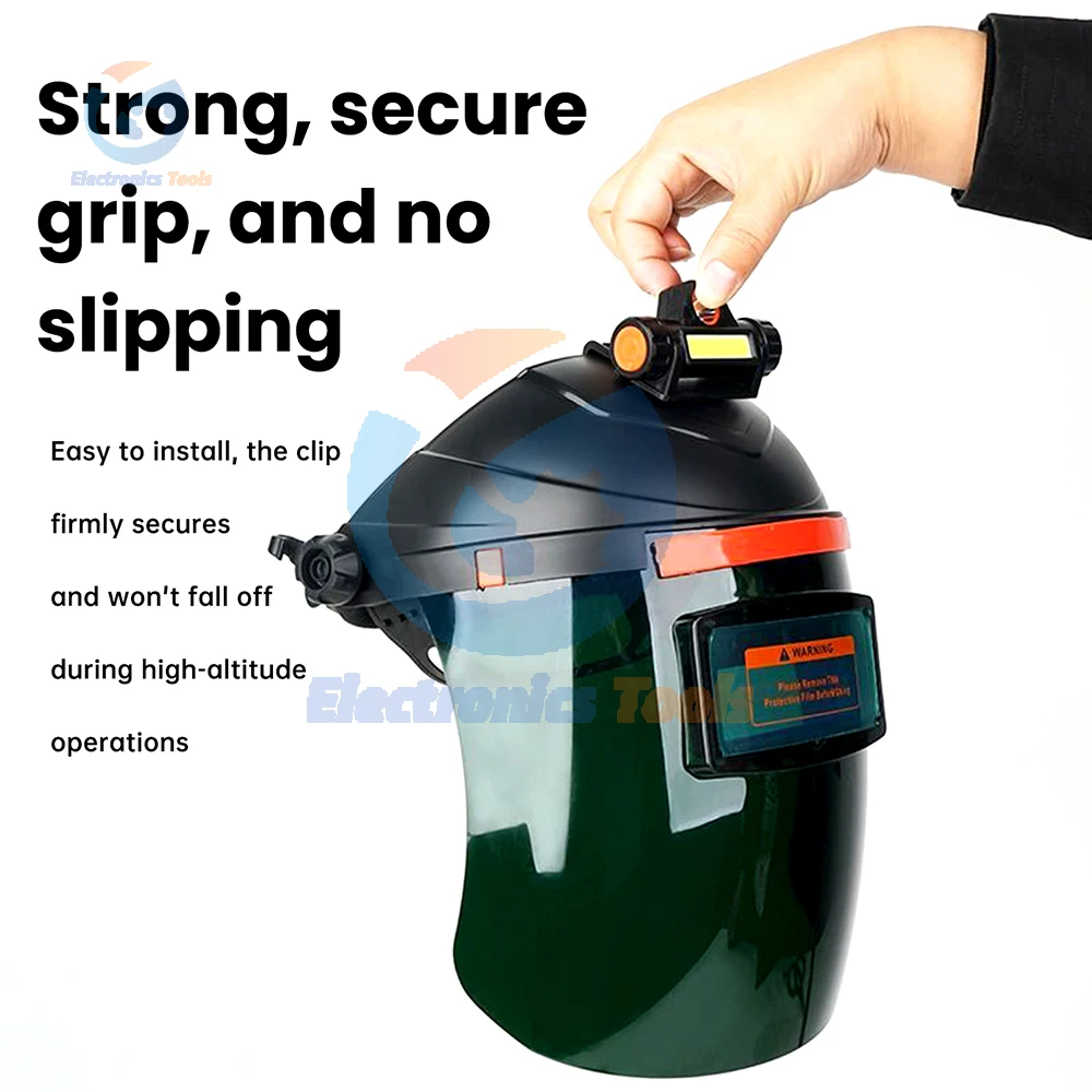 Welding Face Cover Lamp USB Charging Dual-Purpose Headlight Argon Arc Welding Cap Welding Lighting Night Hiking Outdoor Fishing