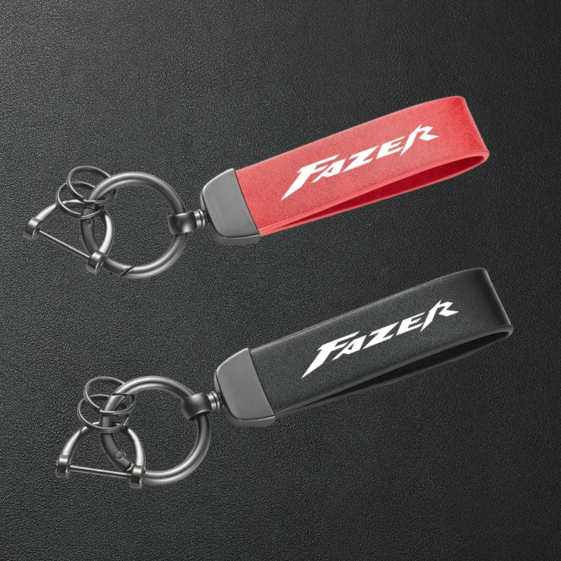 Chaveiro de couro de alta qualidade para motocicleta, suporte para yamaha fazer fz1 fazer fz6 fz6r fz8 fz750 fzr1000, acessórios