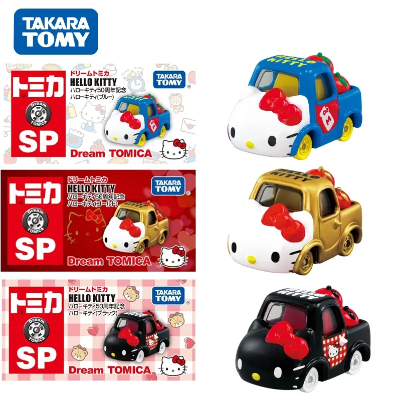 TAKARA TOMY Dream Tomica SP Hello Kitty 50-я Юбилейная модель автомобиля из сплава Миниатюрная игрушка Подарки для детей