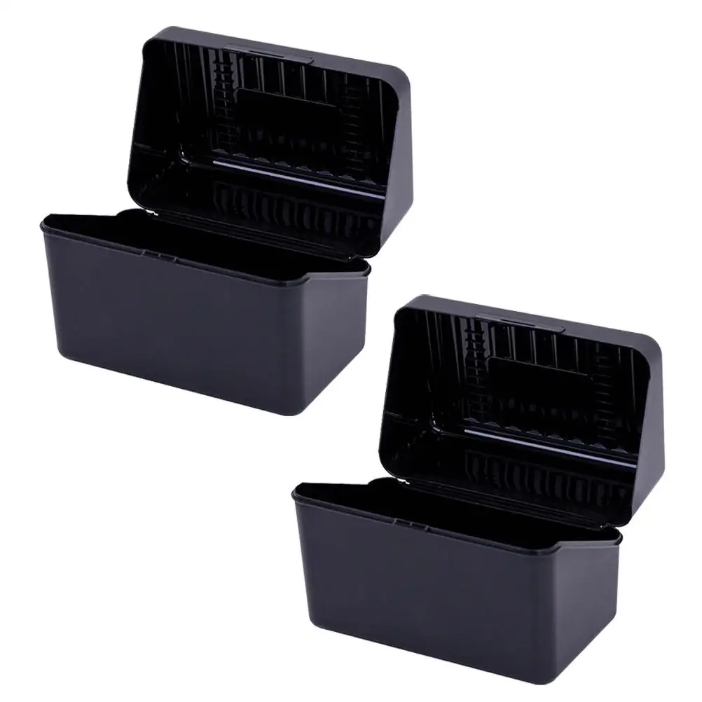 

2 Pcs Desktop Indexes Cards Case Calling Container Organizer Visiting Holder Plastic Pictures