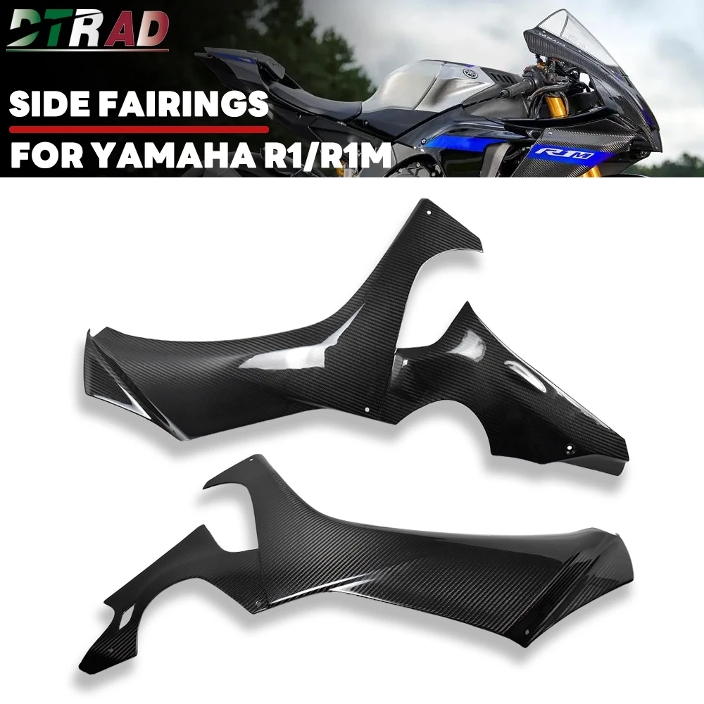 

YZF-R1/M For YAMAHA R1 R1M 2020-2025 Carbon Fiber Body Fairings Side Fairings Tank Side Panels Covers Motorcycle Modified Parts
