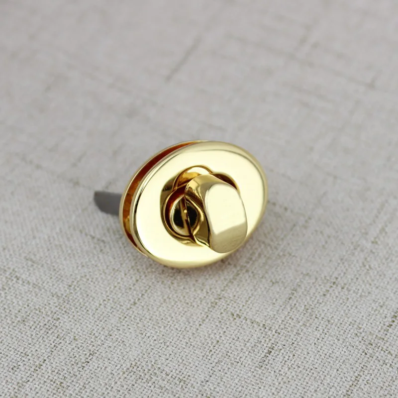 1-10-50pcs Oval lock Clasp Turn Lock Twist Lock Metal Hardware For DIY Handbag Bag Purse