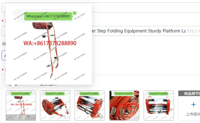 Aluminum Alloy Fire Fighting Ladder Step Folding Equipment Sturdy Platform Ladder for Home Safety And Emergency Use