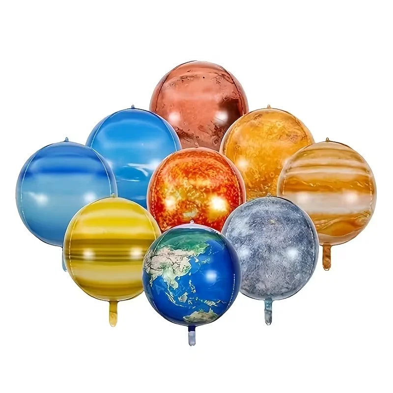 6pcs Interstellar Balloons,for Boys'/Space Themed Birthday Party,Science/Astronomy Education Activities,Starry Sky Theme Balloon