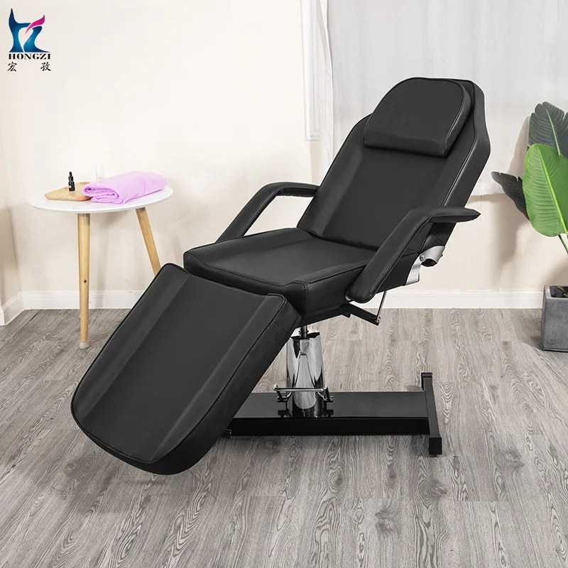 Hongzi beauty bed cross-border beauty chair lying flat massage bed tattoo salon beauty spa equipment factory wholesale