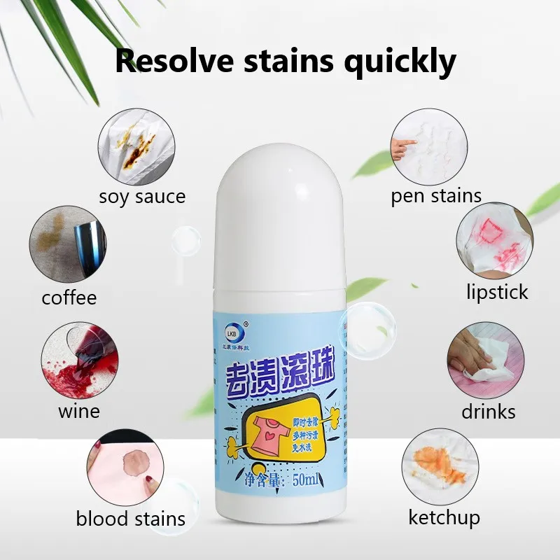 Stain Remover Roller-ball Cleaner Stain Removal Pens Portable Decontamination Pen Stain Remover Clothing Cleaning Tools