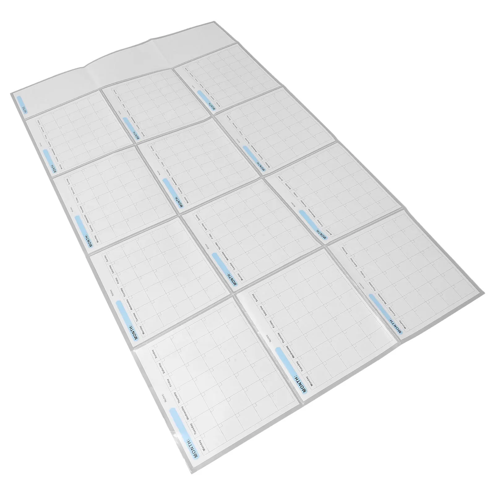 

Large Undated Wall Calendar Giant Writable Dry Erase 34x58 Blank Year Planner Reusable Whiteboard Paintable Giant Wall Calendar