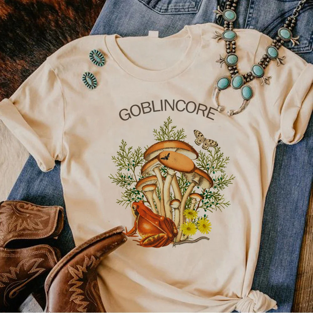 Goblincore Tee women harajuku manga summer t-shirts girl harajuku funny streetwear clothes