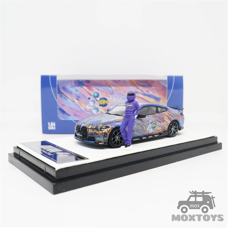 TimeMirco TM 1:64 M4 STR Racing Art purple /Blue Diecast Model Car