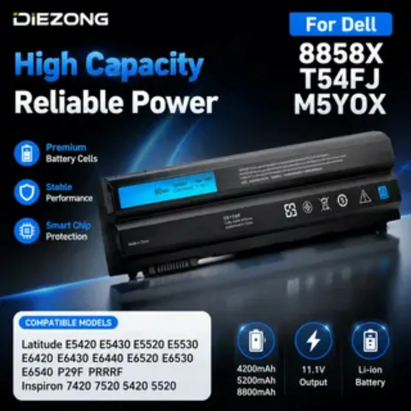 

T54FJ 9959X M5Y0X High-Quality Laptop Batteries for Dell Latitude E5420 E5430 E5520 E5530E6420 E6430 E6440 E6520 E6530 E6540