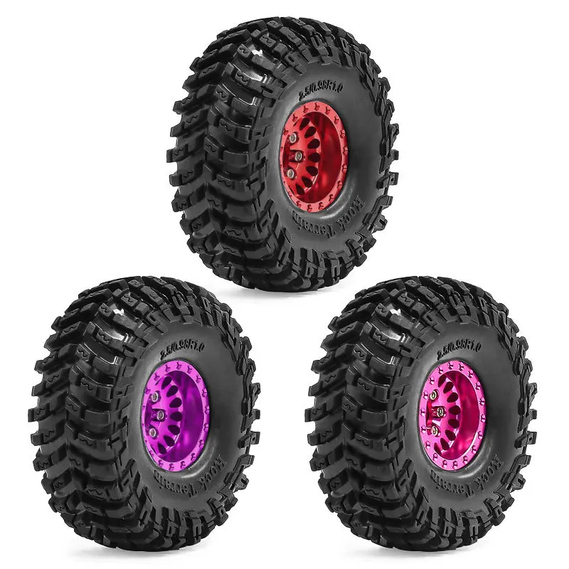 

Комплект шин Mud Terrain 1.0 с бедлоками и дисками для радиоуправляемых краулеров 1/24 Axial SCX24, FMS FCX24, Enduro24, AX24