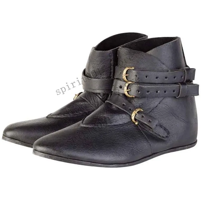 medieval-retro-punk-men's-knight-pirate-prince-pu-leather-shoes-gothic-steampunk-bandage-ankle-boots-warrior-cosplay-boot-2026