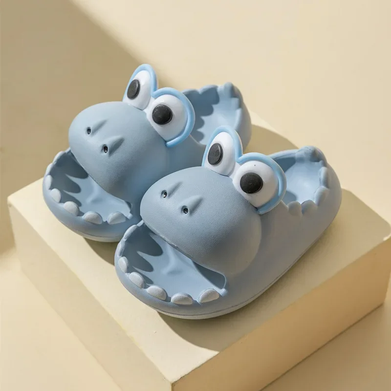 2023 New Cartoon Hippo Summer Girls Boys Sandals Slippers For Kids EVA Soft Sole Antiskid Indoor Home Children Baby Slides Shoes