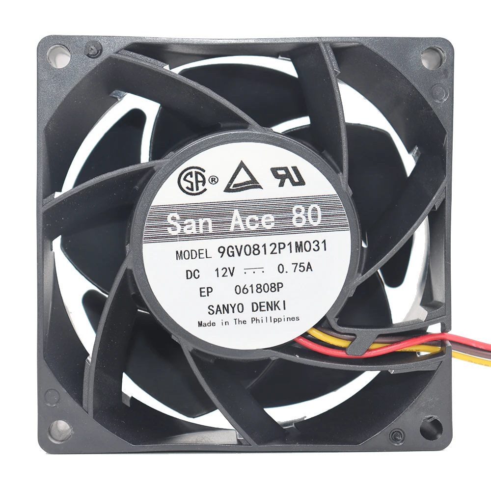 New Sanyo 9G0812P1M031 12V 0.75A 8038 Temperature Control Forced Air Fan