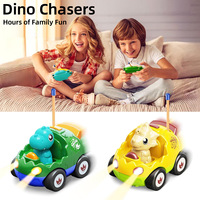 Mini Rc Car Kids Dinusaur Remote Control Cartoon Car with Light and Music Simulated Model Toys Children Birthday Gift