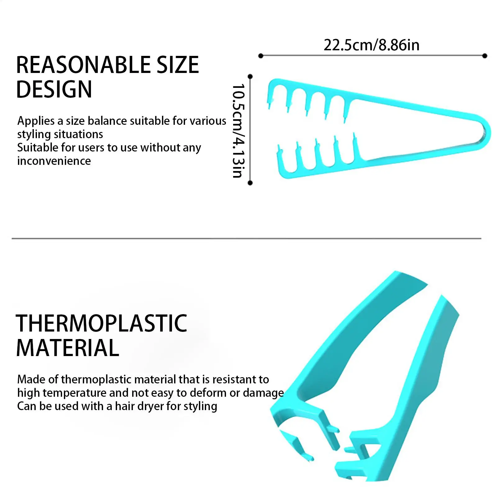 مكثفة واسعة الأسنان تصفيف الشعر مشط بانج الجذر رفع أداة فرشاة للرجال بانج حجم الشعر الجذر رفع كليب مشط أداة #3