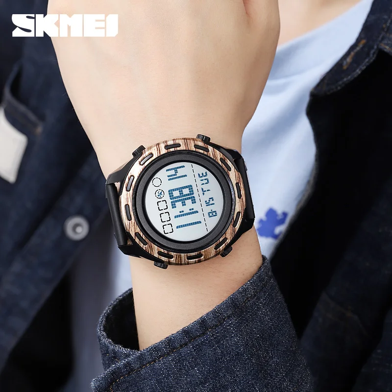 SKMEI Brand Fashion Digital Watch Luxury Men\'s Wristwatches Led Light Countdown Electronic Waterproof Watches Man Alarm Clock