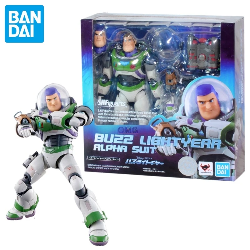 

Bandai Original Shfiguarts Buzz Lightyear Alpha Suit Toy Story Collectible Model Action Figure Anime Toys Gift Christmas Gift