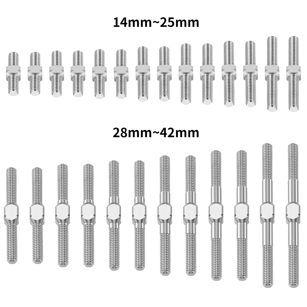 AXSPEED 1 paire en alliage de titane M3 filetage gauche et droit barre filetée à Double tête boulon à tige filetée à Double extrémité 14-50mm