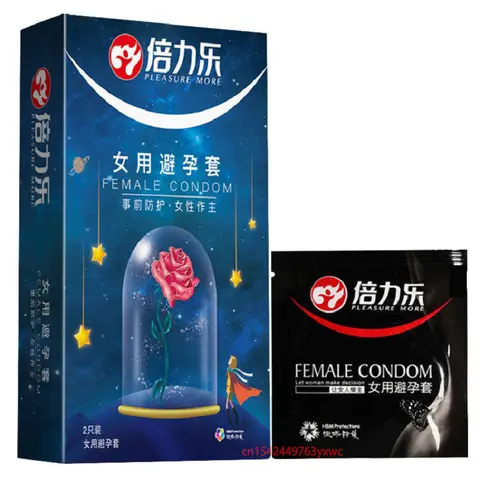 2PCS Women s Condomss Latex Rubber Vaginal Sleeves Rings Wearing Orgasm Safer Fama Condomss Contraception sexx GoodsFor Adults 18