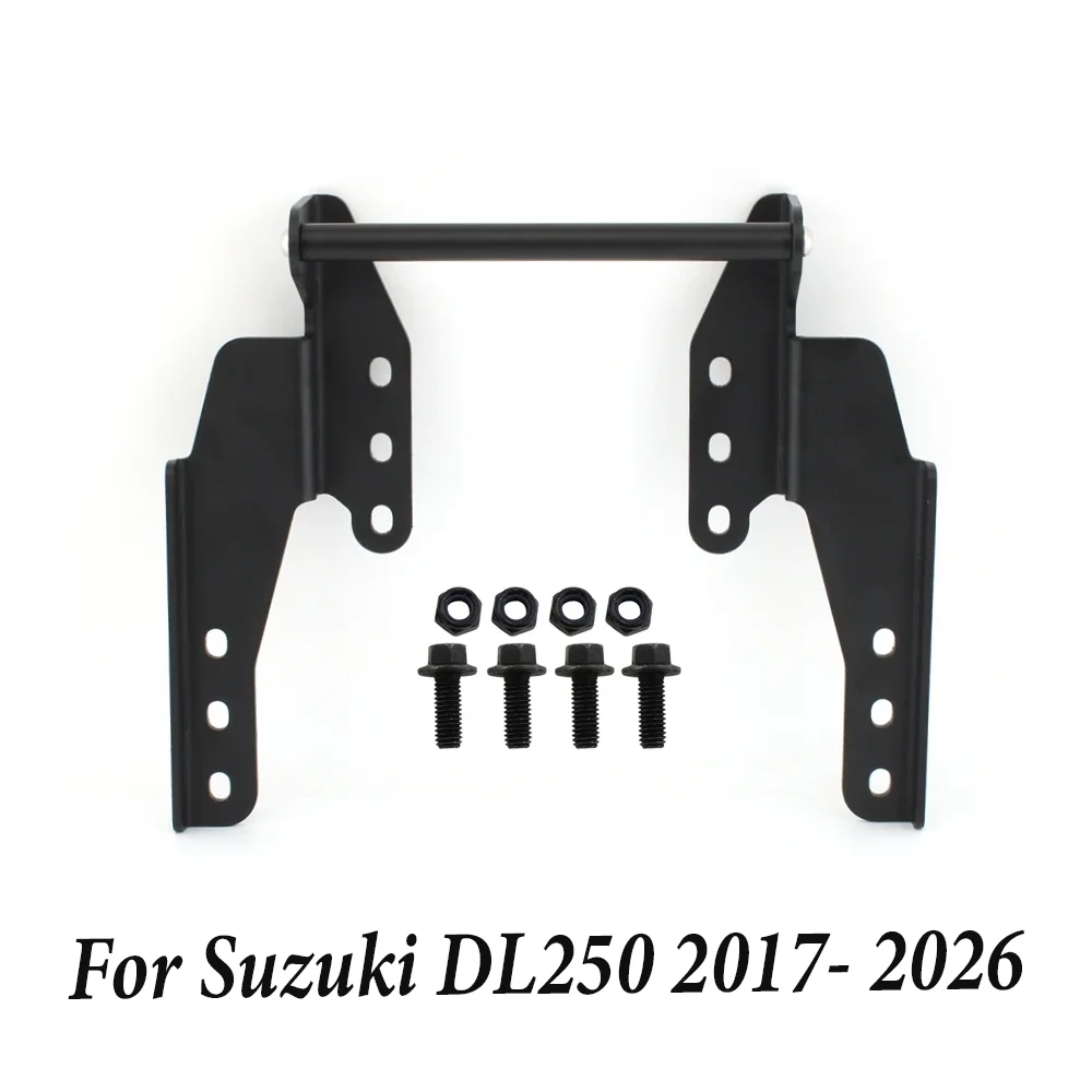 For Suzuki DL250 DL 250 DL-250 2017- 2026 Motorcycle Accessories GPS Phone Mount Bracket Extension Bar Holder Iron Black Kit