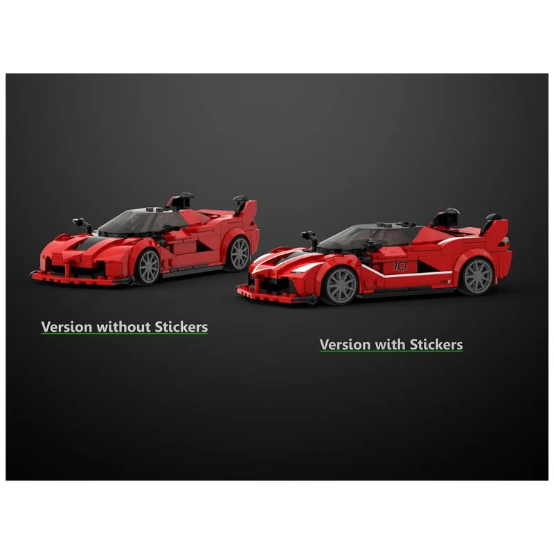 MOC-197737 Nuovo modello iconico di blocchi di costruzione di auto sportive urbane degli anni '90, 347 parti, regalo di compleanno per ragazzi e bambini