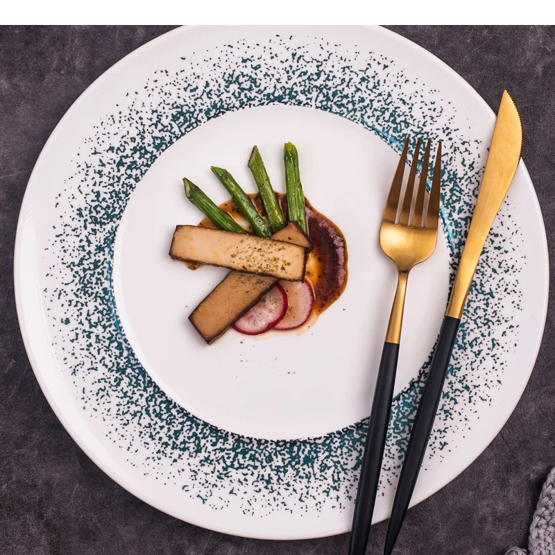 

Ceramic Dinner Plate Restaurant Main Course Steak Afternoon Tea Dessert Home Kitchen Decoration Tableware