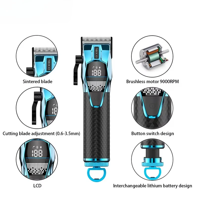 M2201 Electric Hair Trimmer Cordless Professional Rechargeable Golden Best Barber Hair Clipper for Men