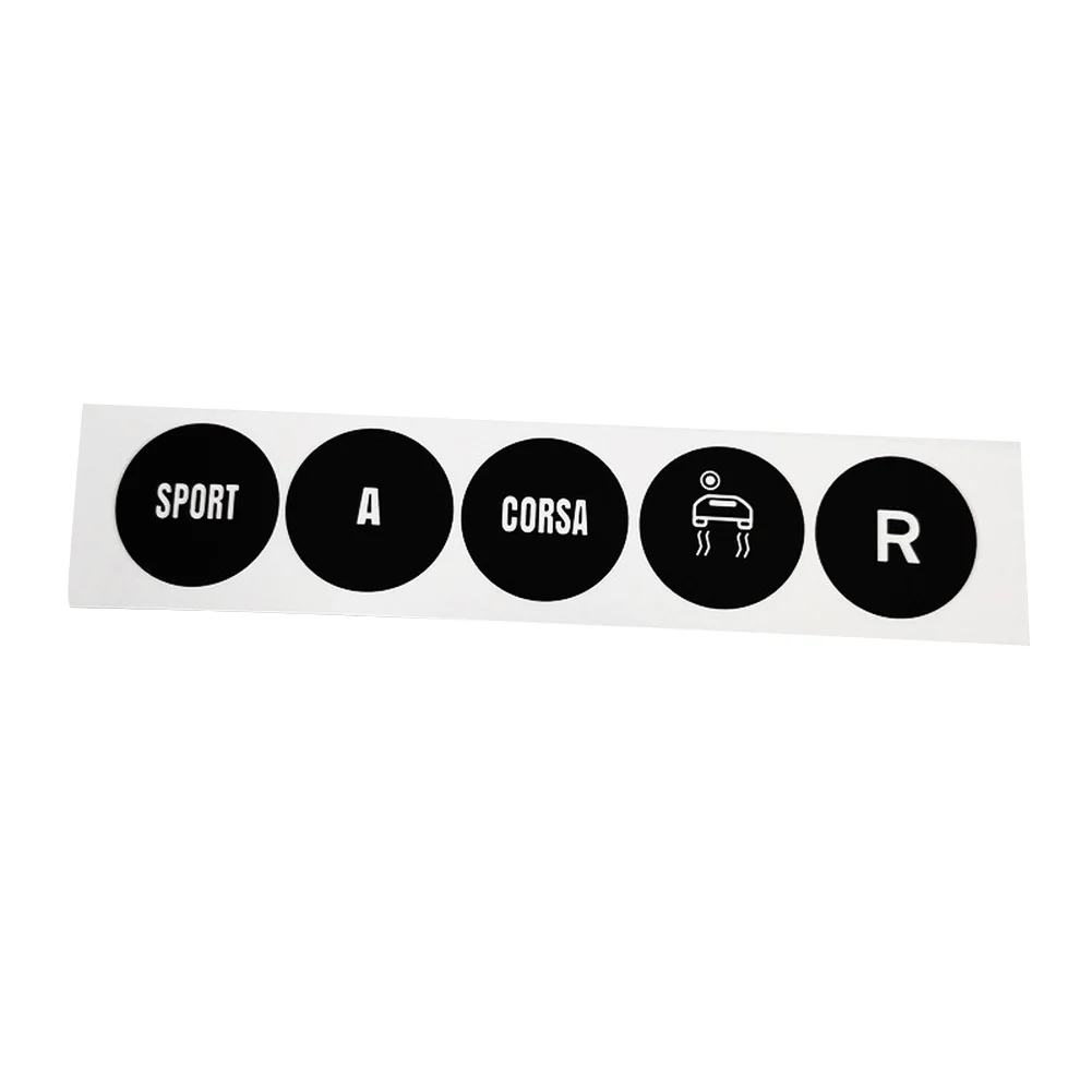 Black Button Repair Decal Sunlight Resistant Anti-peeling Reflective Lettering Vinyl Construction Black Overlay