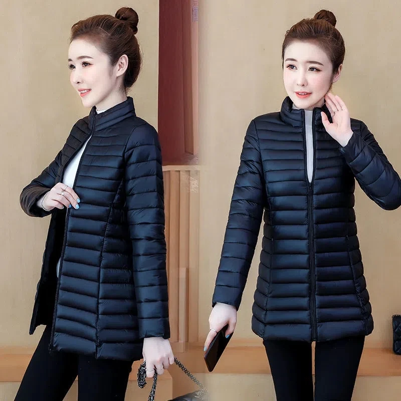 6XL Mother Coat Mid-Long Down Cotton Jacket women\'s Short Slim Fit Mid-Elderly coat spring Autumn Winter Padded jacket Out Wear