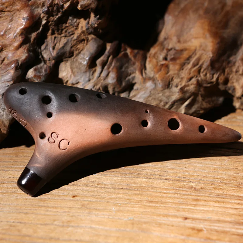 Ocarina de cerámica de tono Alto, accesorios de instrumentación Musical profesional, 12 agujeros, AC Legend, Tapion