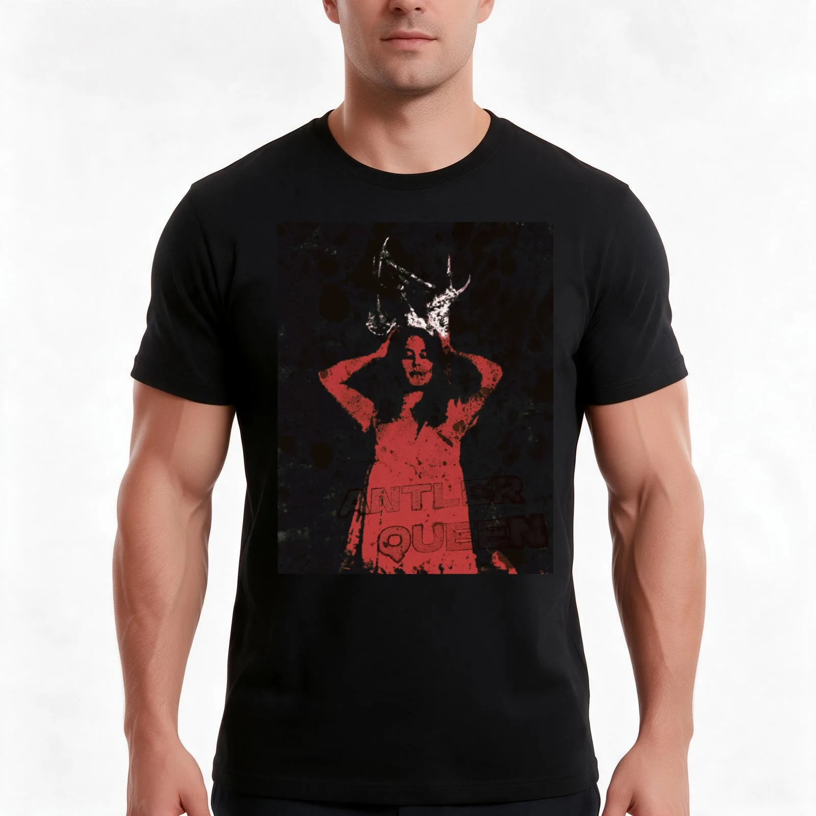 Antler Queen Lottie Matthews Yellowjackets T-Shirt, Summer Casual Cotton Tee, Oversized Streetwear Tops, Vintage Graphic Print