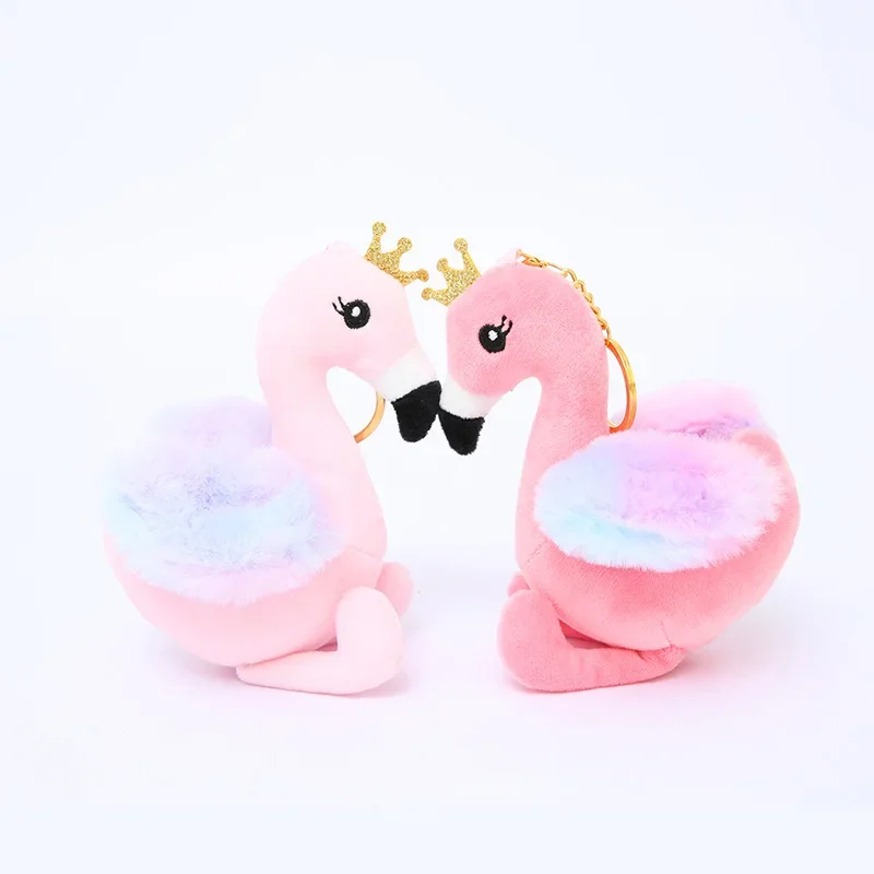 

20cm Flamingo Bird Plush Keychain Stuffed Animal Wildlife Collectible Soft Plush Doll Toy Birthday Gift For Girl