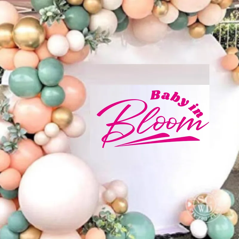 

Baby In Bloom Baby Shower Party Wall Sticker Decal Gender Reveal Girl or Boy Pregnancy Bedroom Living Room Home Decor #459