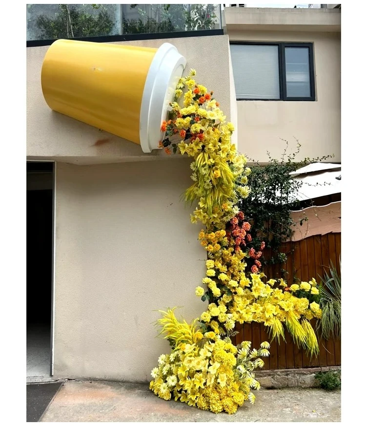 Simulation waterfall flower cup, decorative ornament store scenic spot creative customization