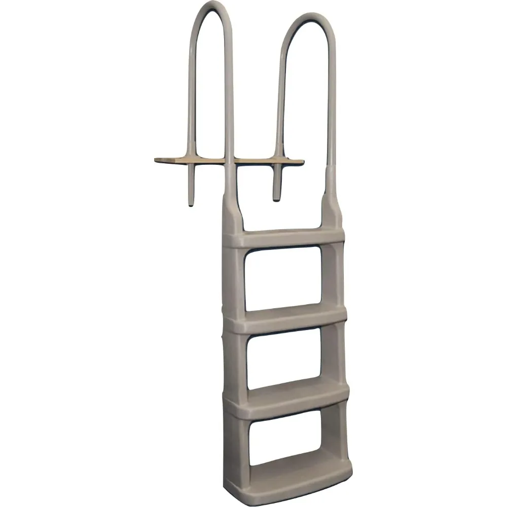 Scaletta per piscina color talpa facile da inclinare per piscine fuori terra da 48 a 54 pollici, tortora