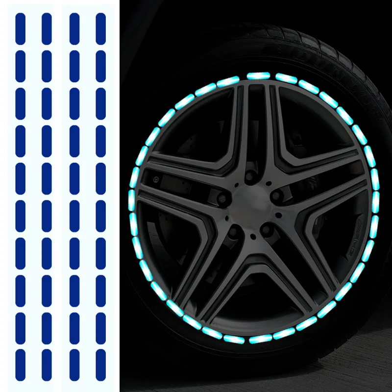 Car DIY Reflective Sticker Wheel Rim Decorative Stripe Tape Car Exterior Styling Decals Decoration Stickers Car Accessories