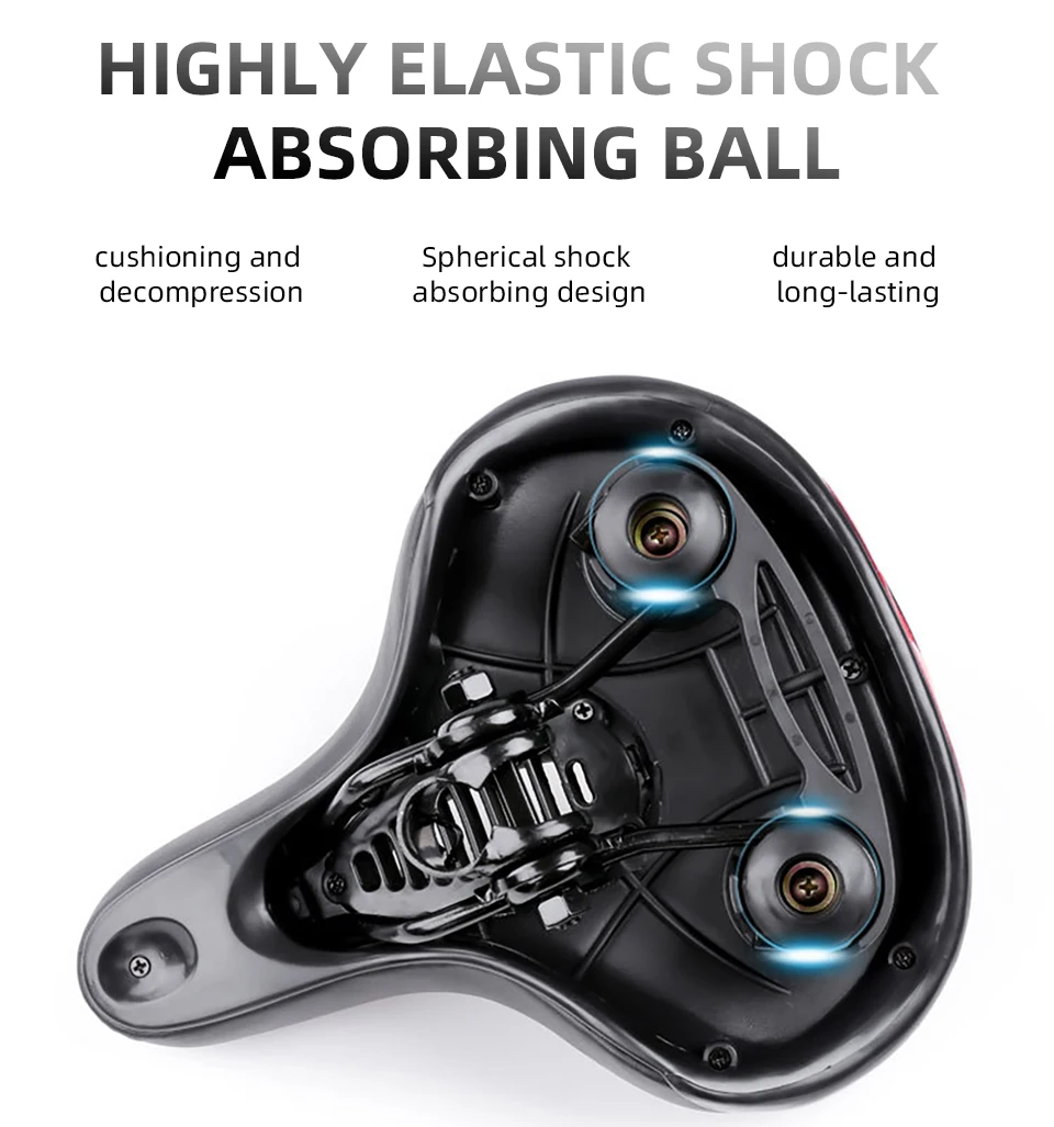 Shock Balldesign Премиум кожаный велосипед амортизирующий ультра удобный ПУ водонепроницаемый велосипед безопасные аксессуары для электрического велосипеда
