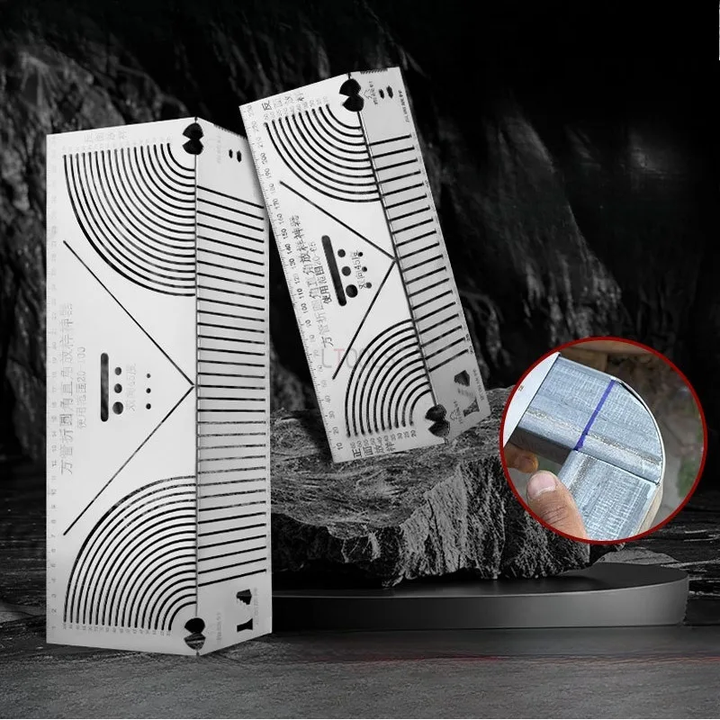 1pc Precision Arc Angle Marking Ruler 90 Degree Metal Processing Marking Tool Cutting and Welding Integrated Measuring Tools